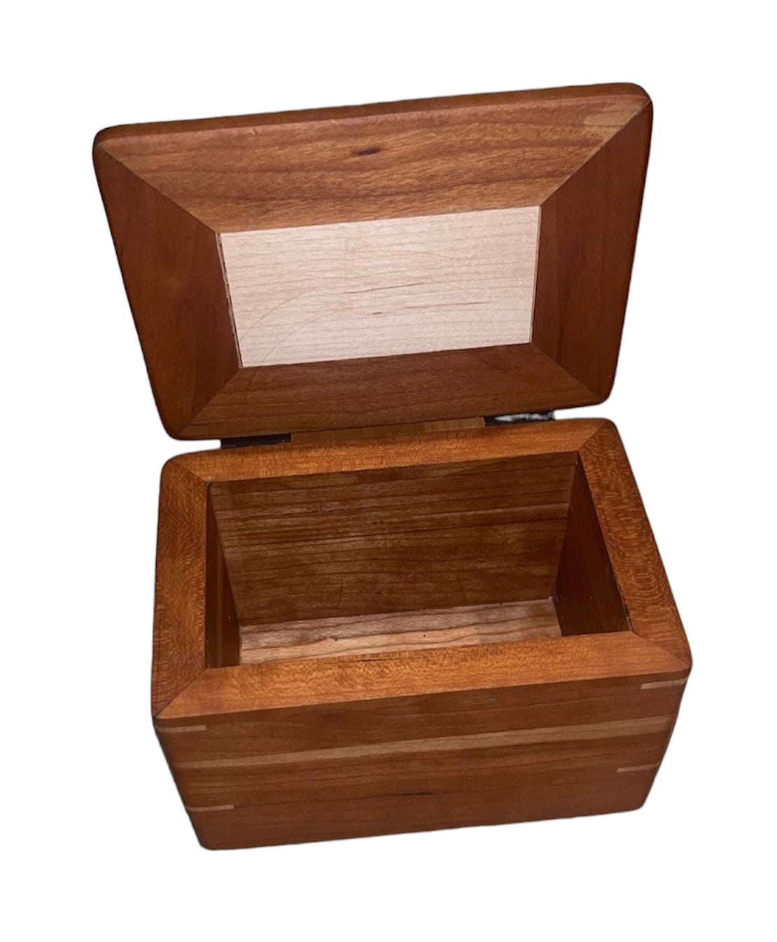 Handmade cherry & maple recipe box