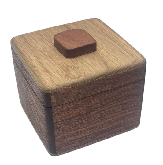 Handmade wooden salt box